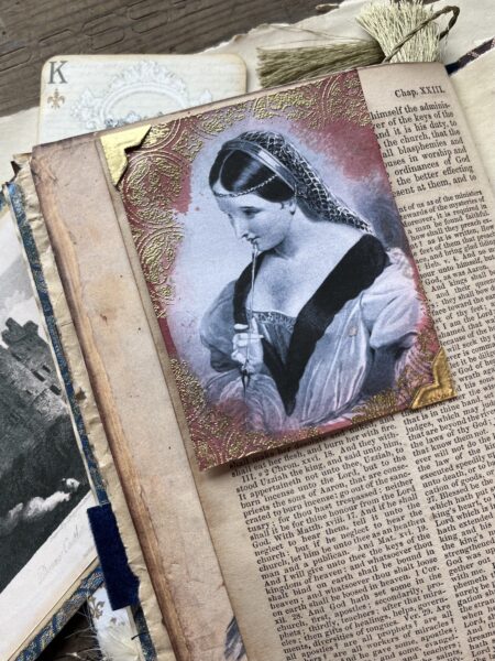 Journal page with an image of a historical woman