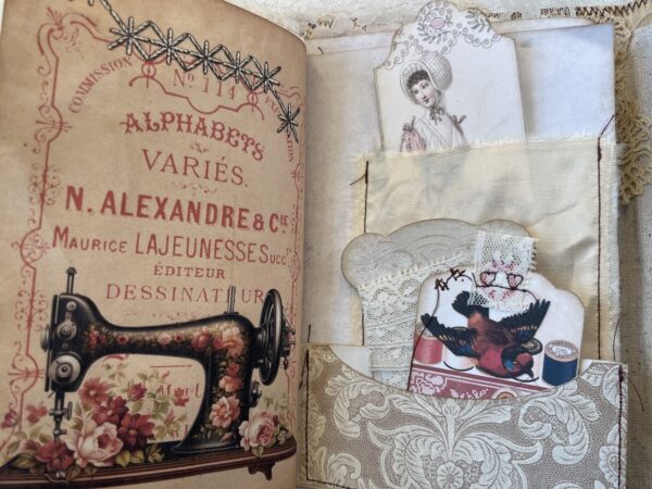 Journal page with image of vintage sewing machine