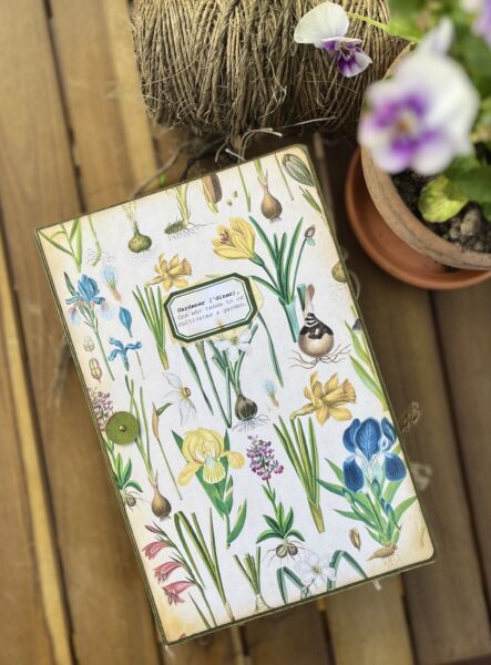 Journal cover with floral print