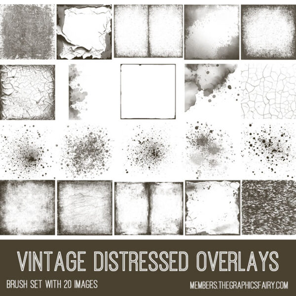Vintage Distressed Overlays brushes