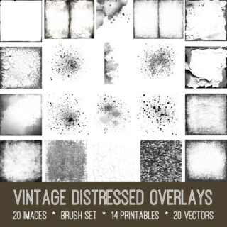 Vintage Distressed Overlays bundle
