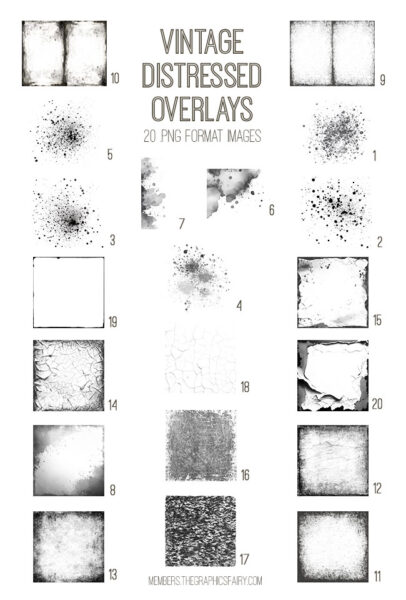 Vintage Distressed Overlays image list