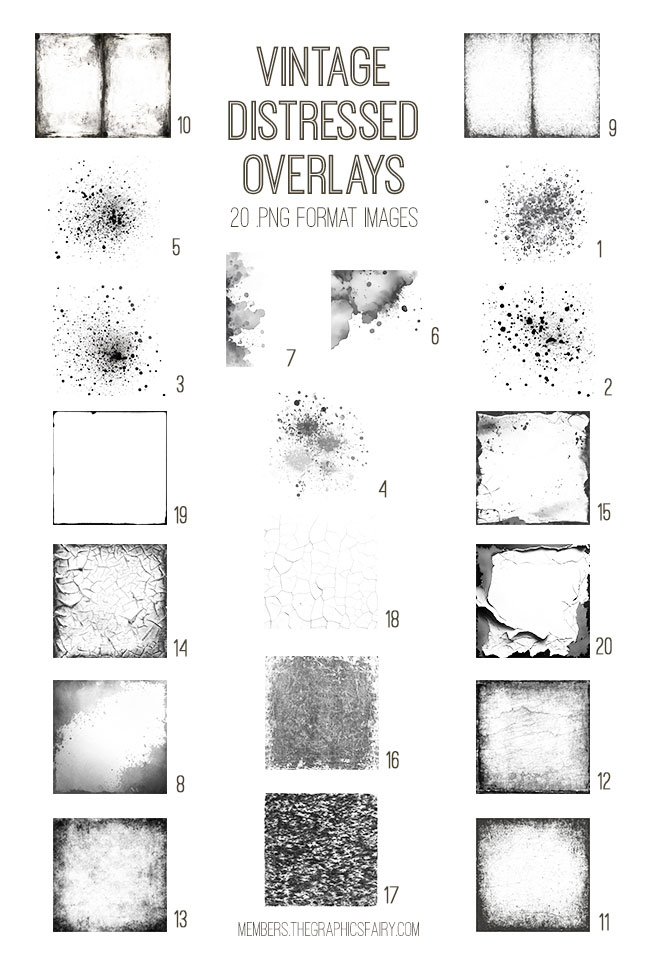Vintage Distressed Overlays image list