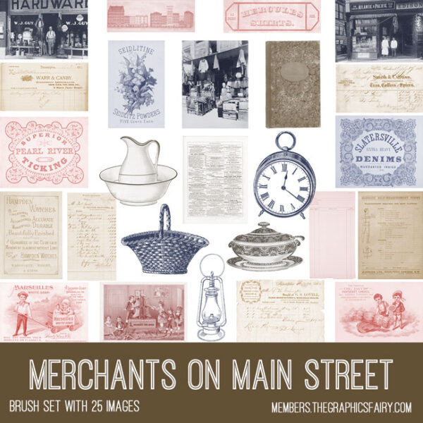Merchants on Main Street brushes