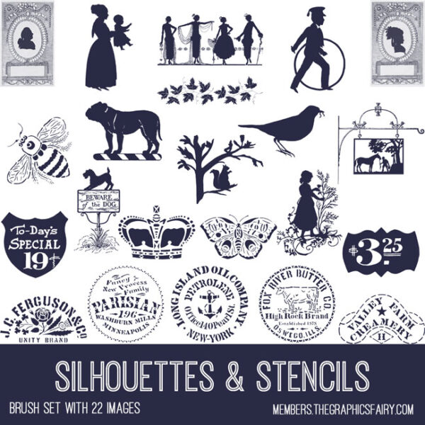 Silhouettes & Stencils brushes