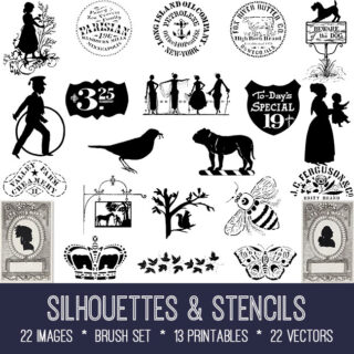 Silhouettes & Stencils kit