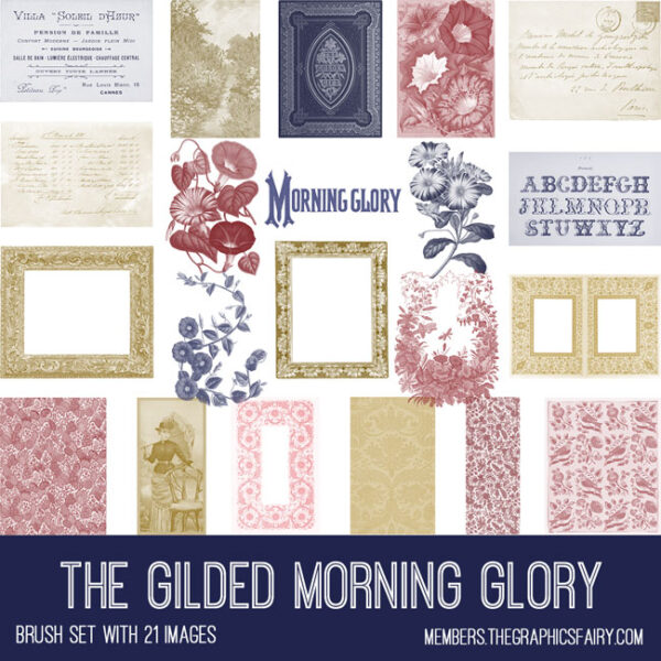 The Gilded Morning Glory brushes