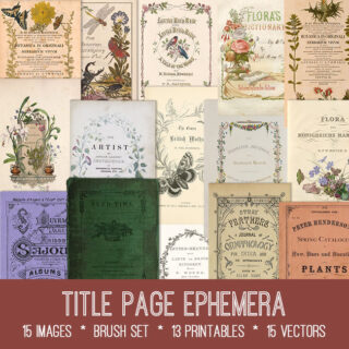Title Page Ephemera kit