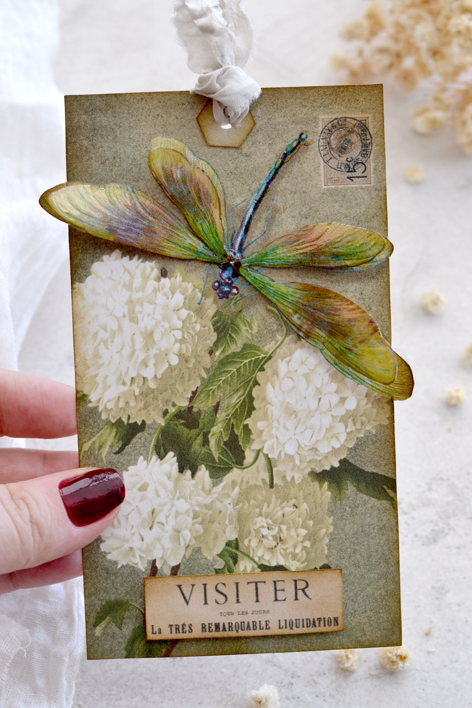 VIntage Dragonfly Tags