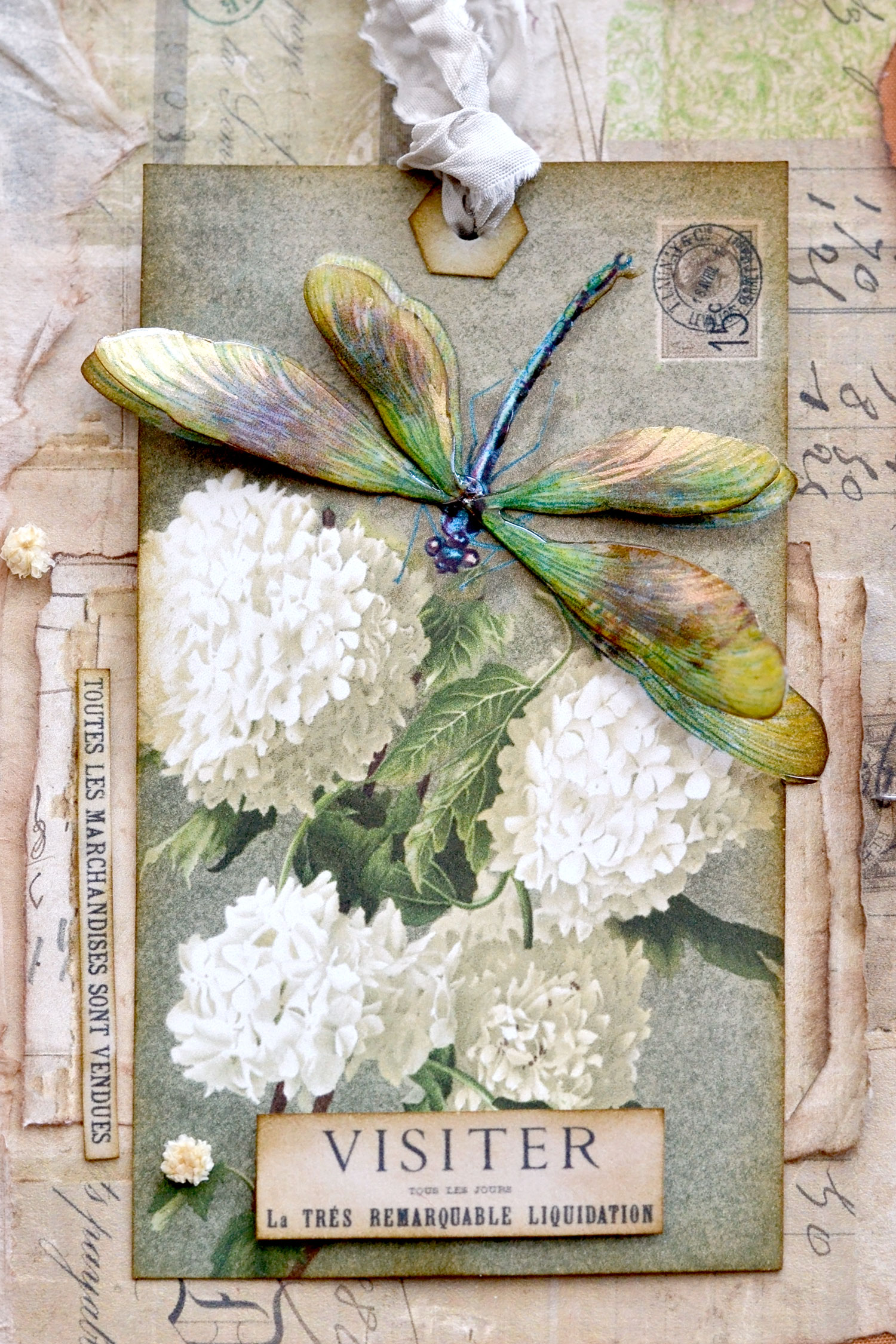 VIntage Dragonfly Tags