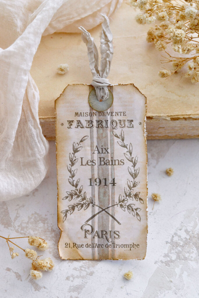 French Grain Sack Tags