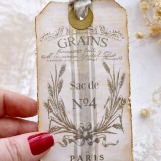 French Grain Sack Tag DIY