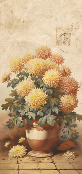 Fall Wallpapers for iPhone - vintage mums