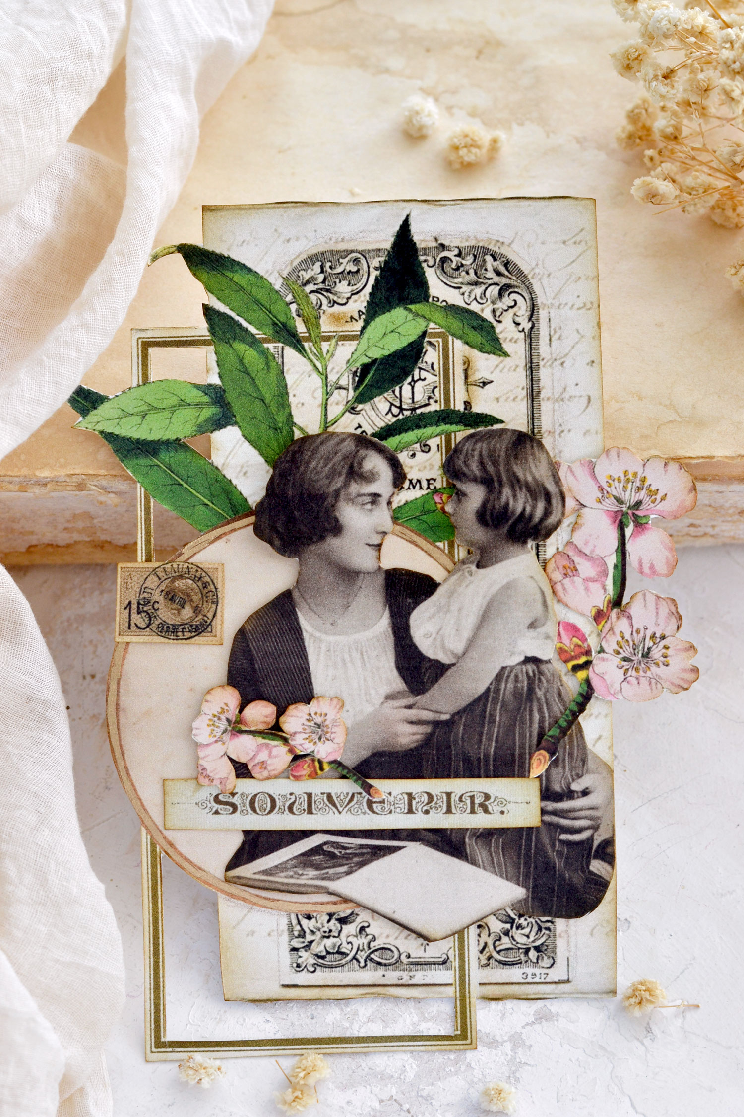 mother and daughter junk journal cluster