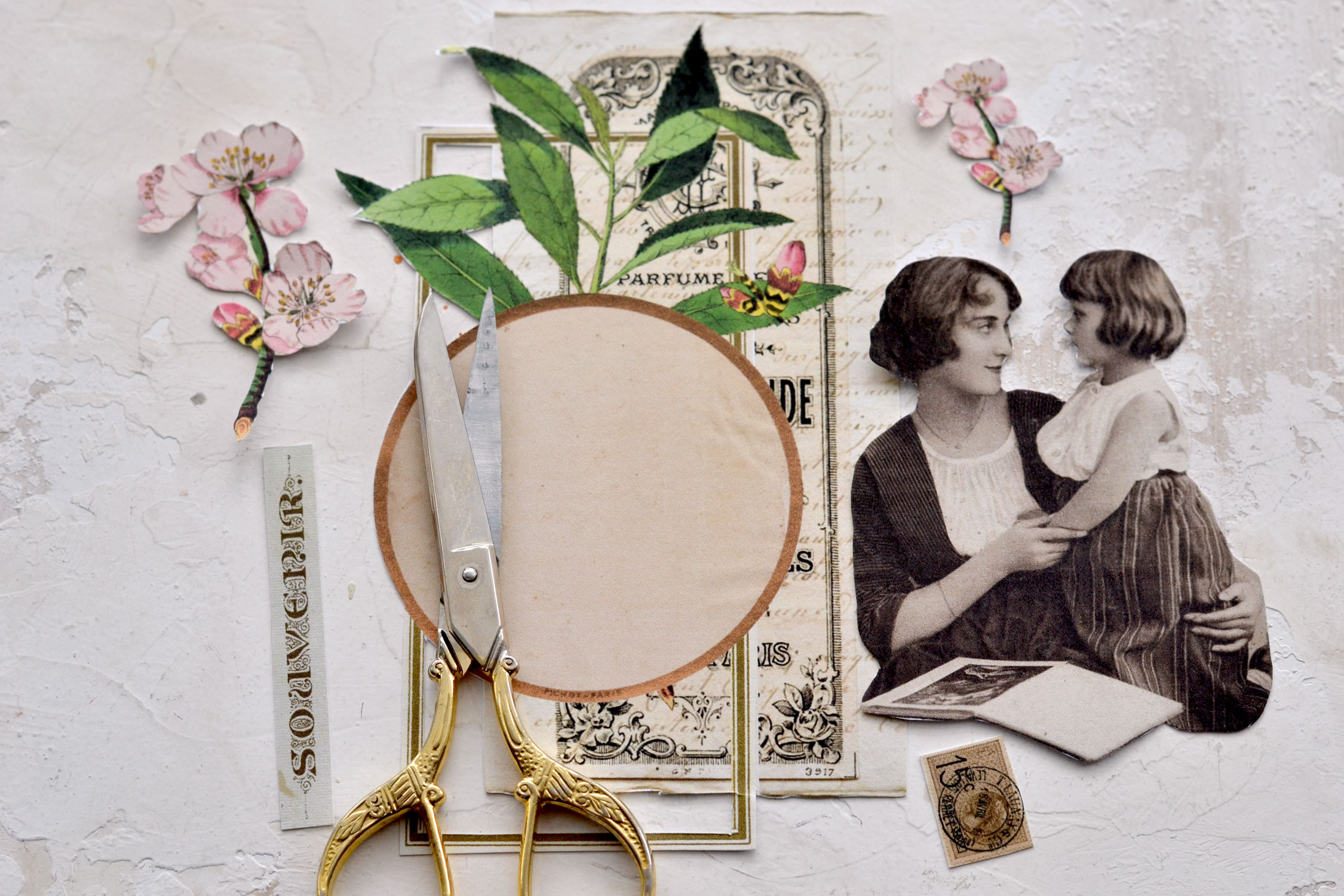 cutting all the paper elements