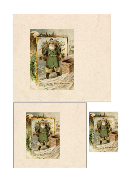 Faux glassine Christmas Bags - Santa printable