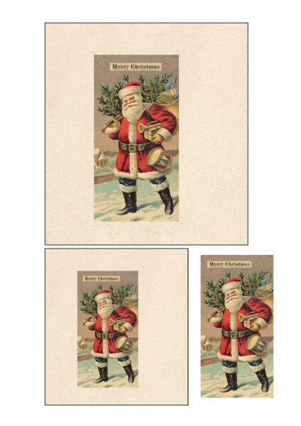 Faux glassine Christmas Bags - Santa printable