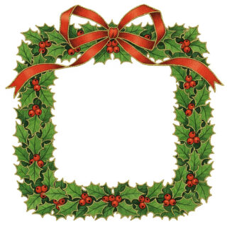 Square Holly Wreath
