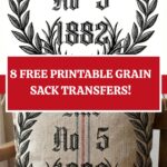 Free Printable Grain Sack Transfers Pin
