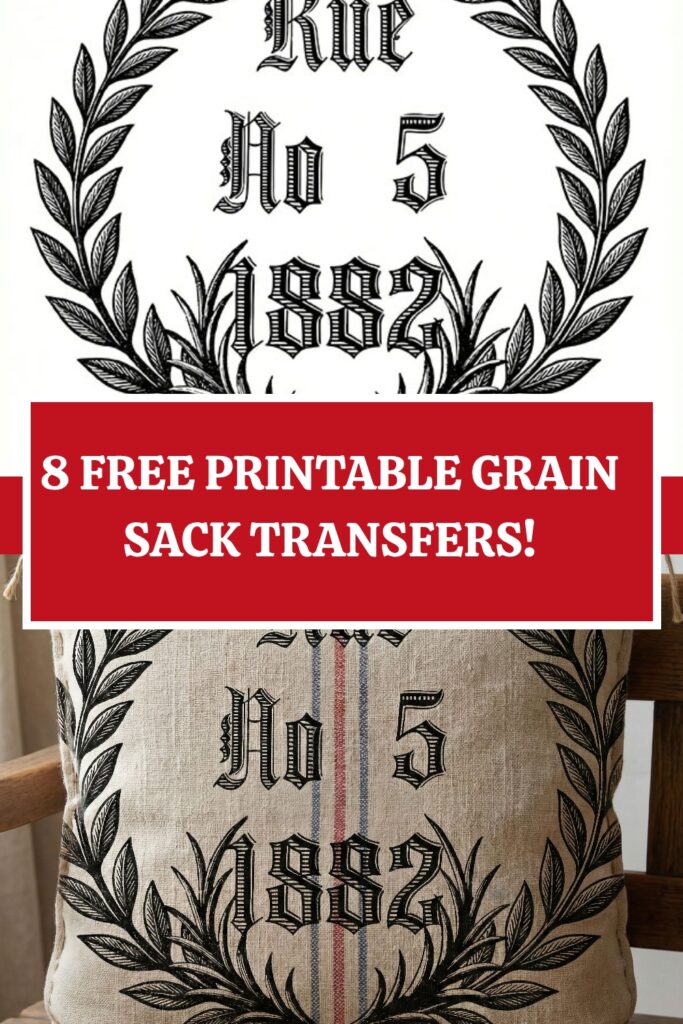 Free Printable Grain Sack Transfers Pin
