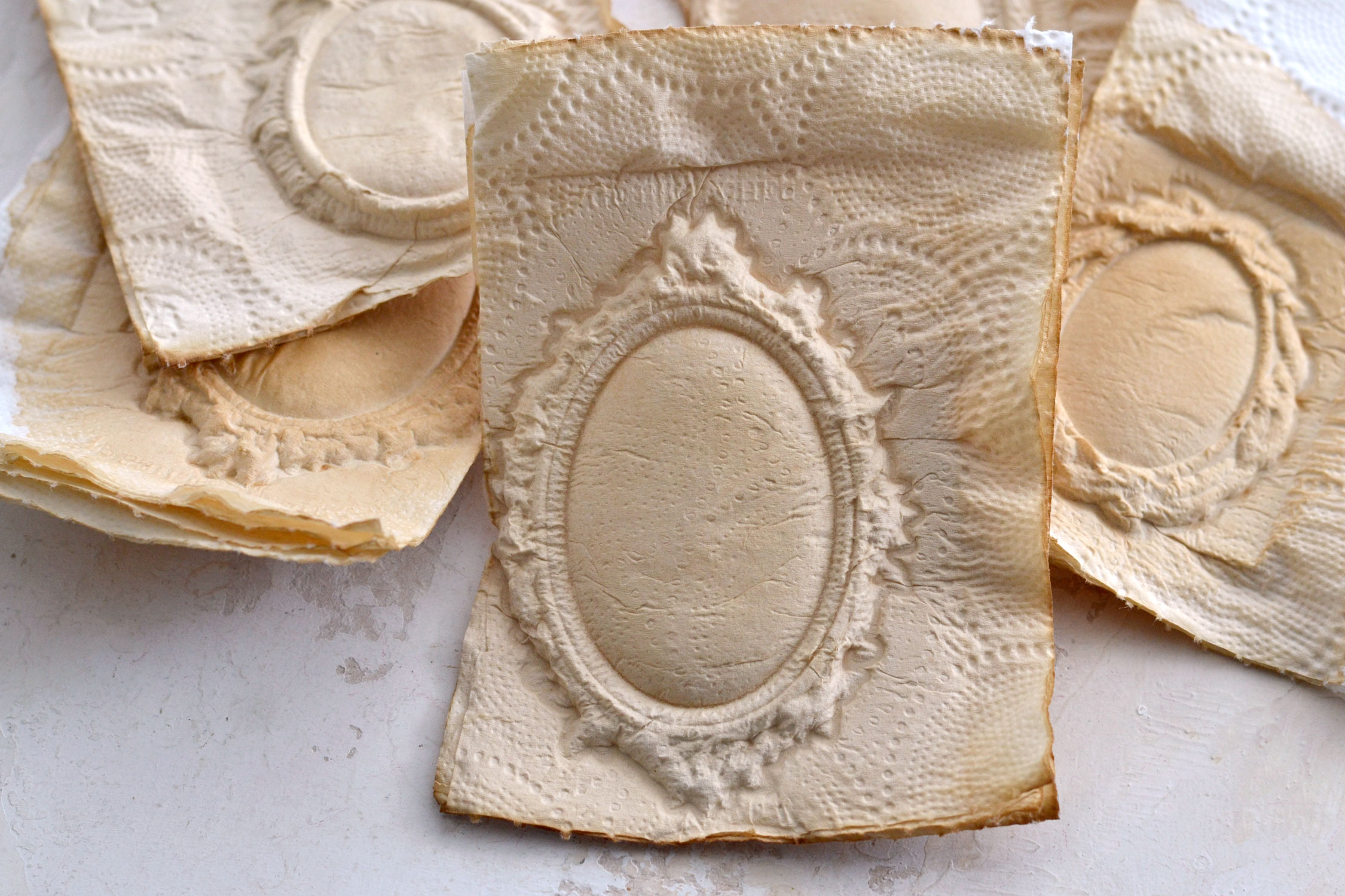 dried paper mouldings