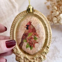 DIY Christmas bird paper ornaments