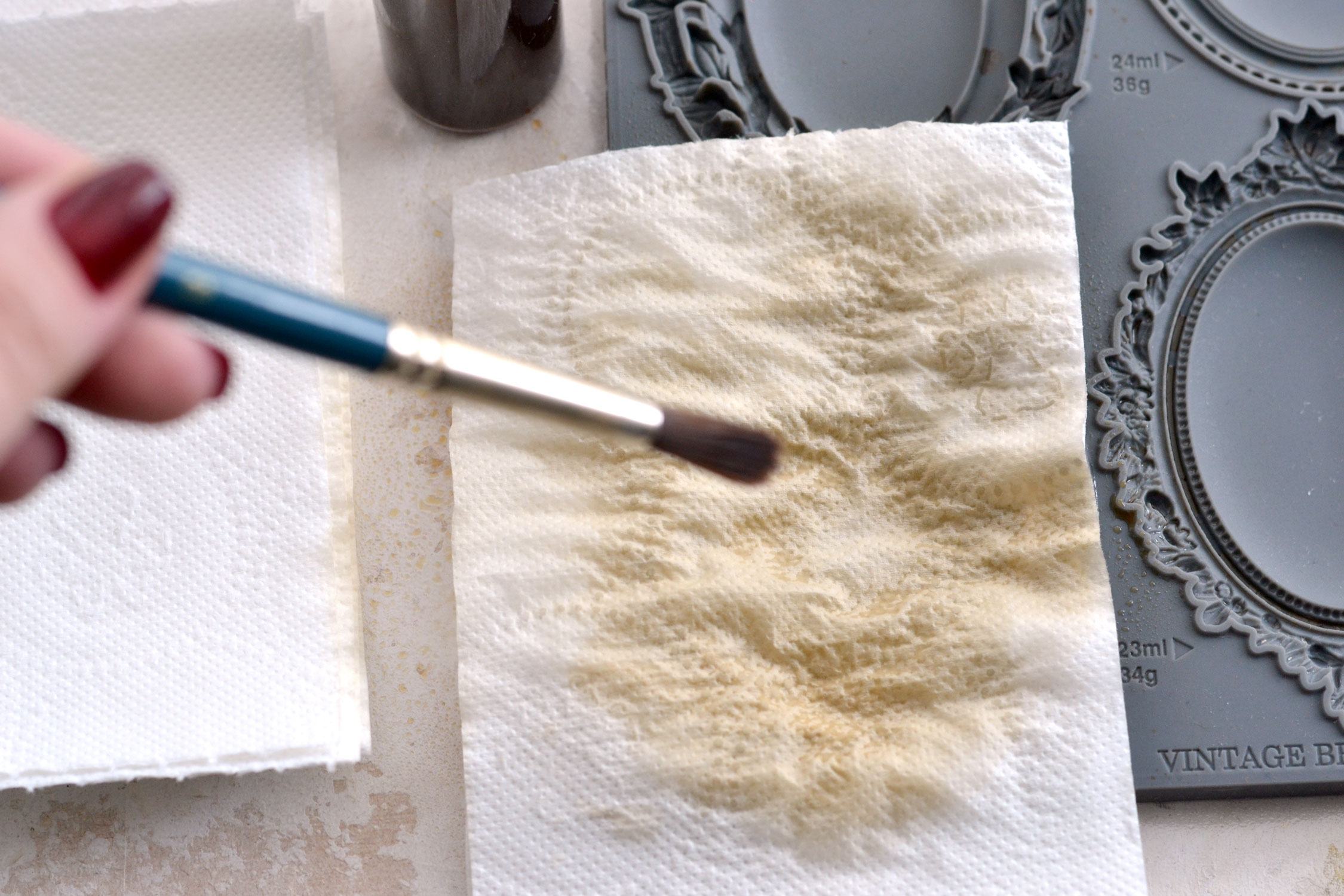 adding coffee on top