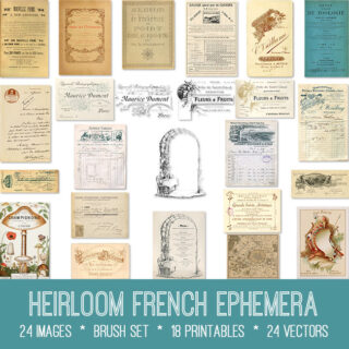 Heirloom French Ephemera Graphics