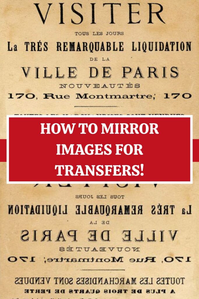 How to Reverse Images for Transfers pin