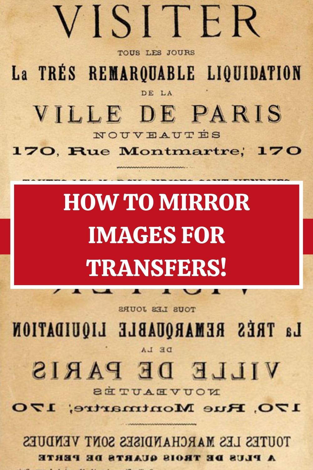 How to Reverse Images for Transfers pin