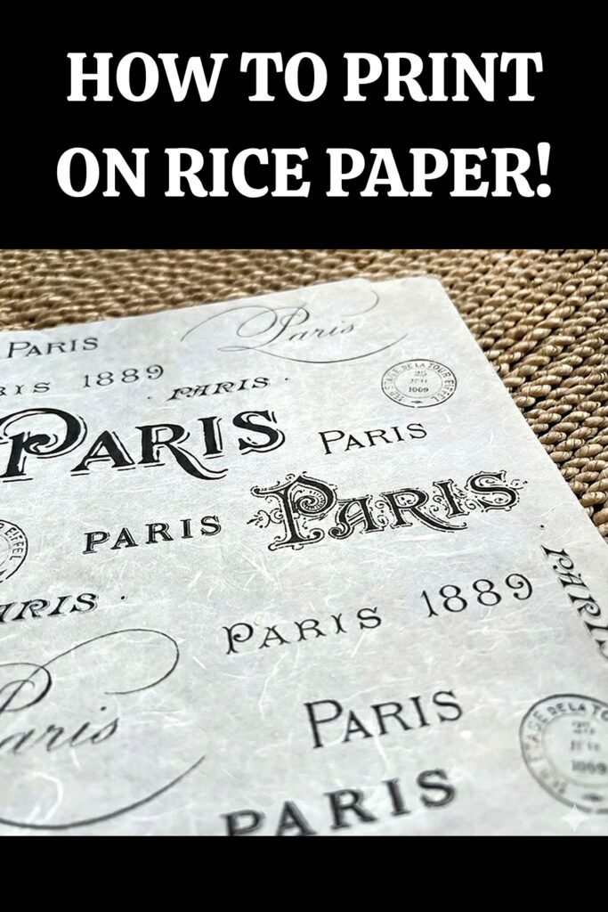 How to Print on Rice Paper Pin
