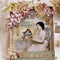 Vintage scene collage box