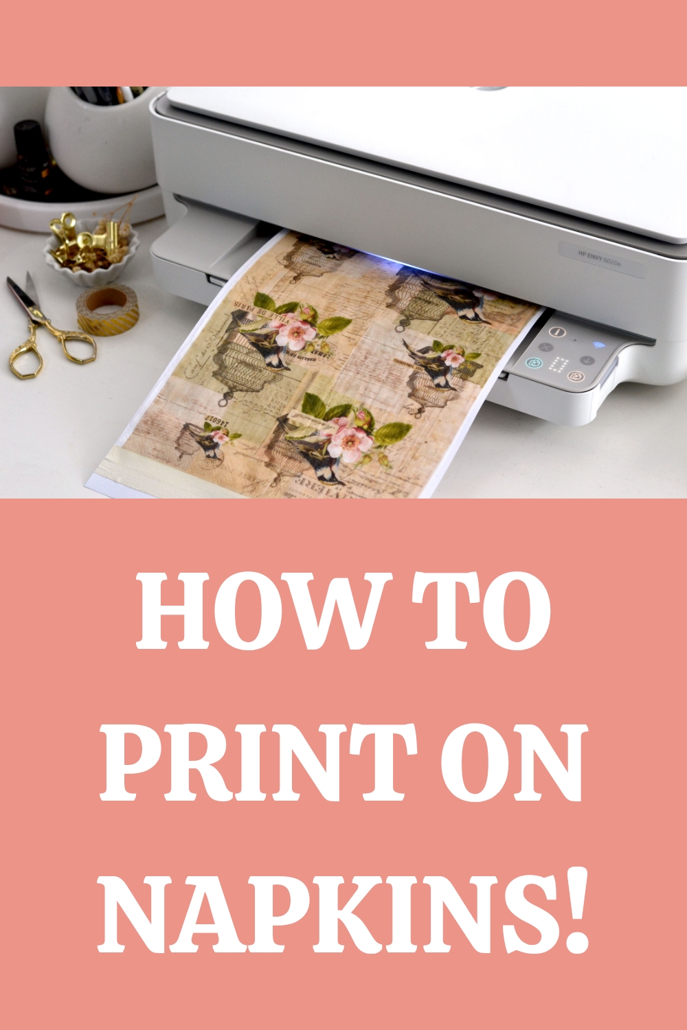 How to Print on Napkins Pin