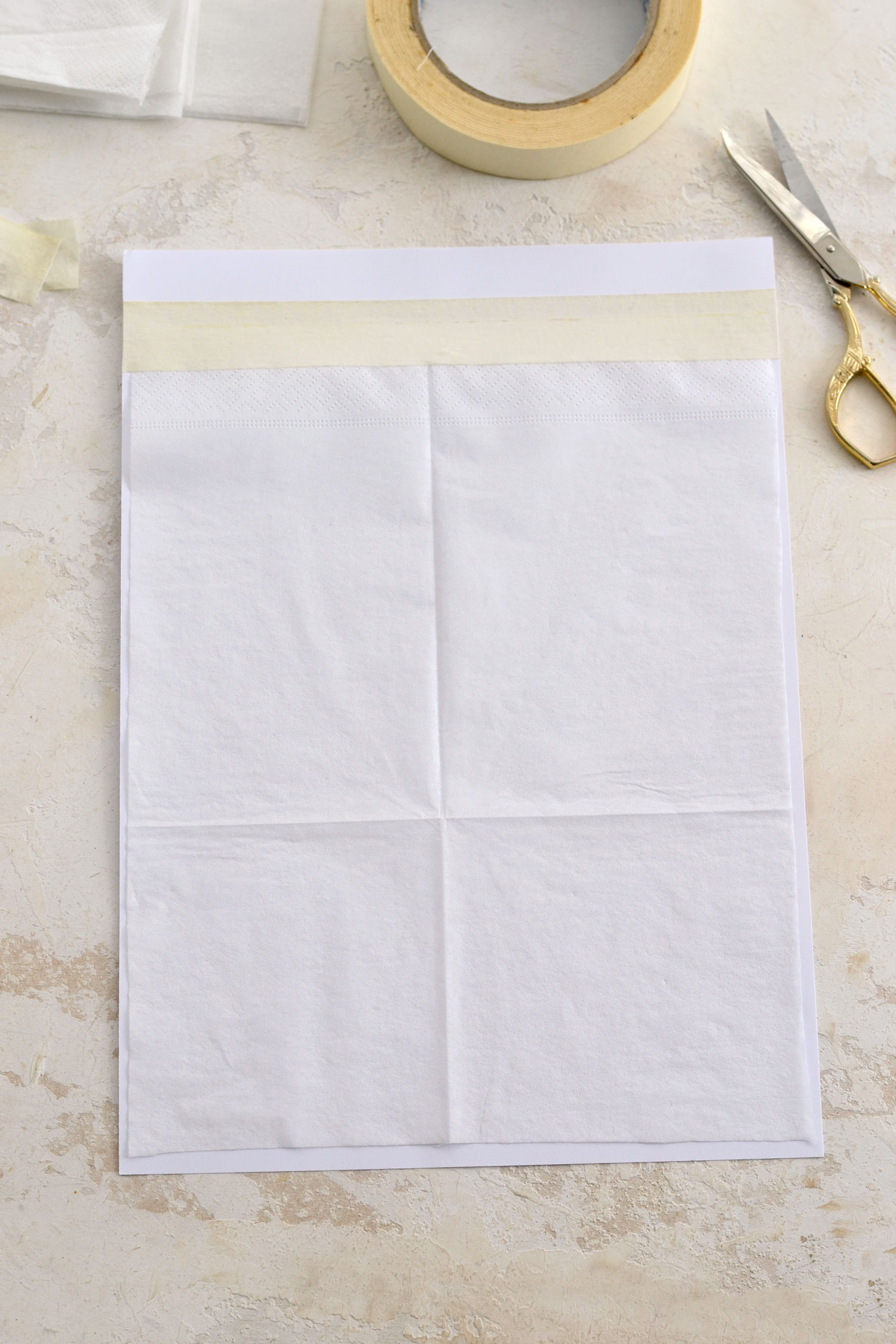 final paper napkin assembly for printing