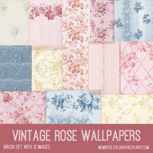 Vintage Rose Wallpapers Brushes