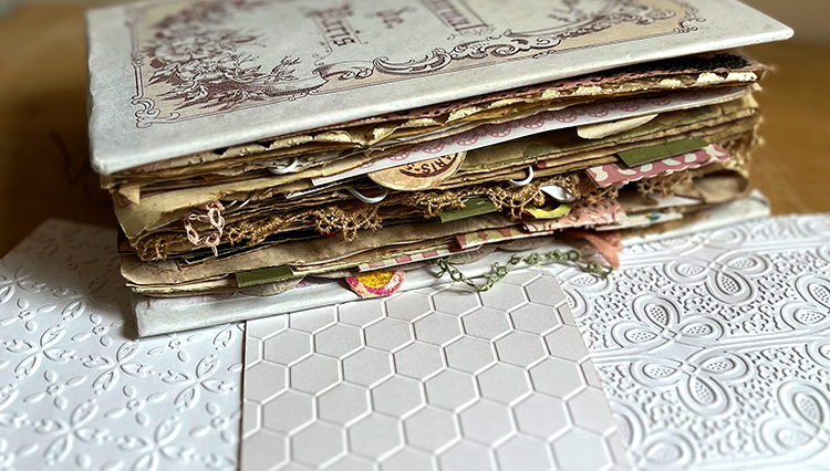 Embossed cardstock samples