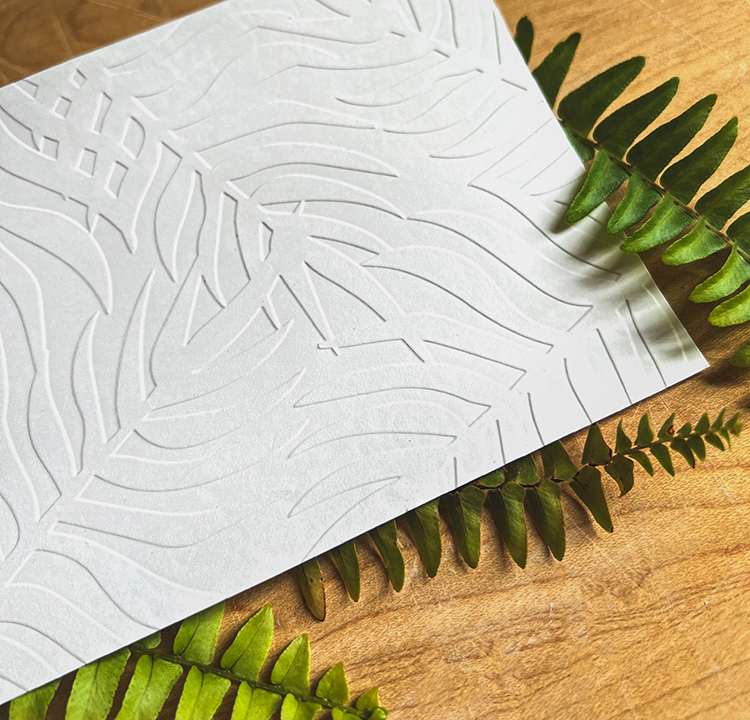 Embossed fern image