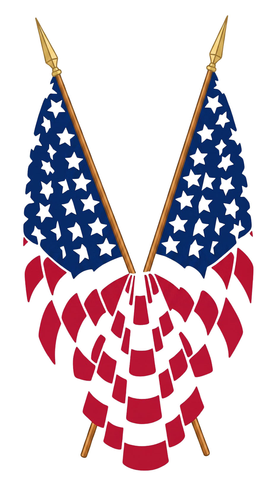 American Flag Bunting Color