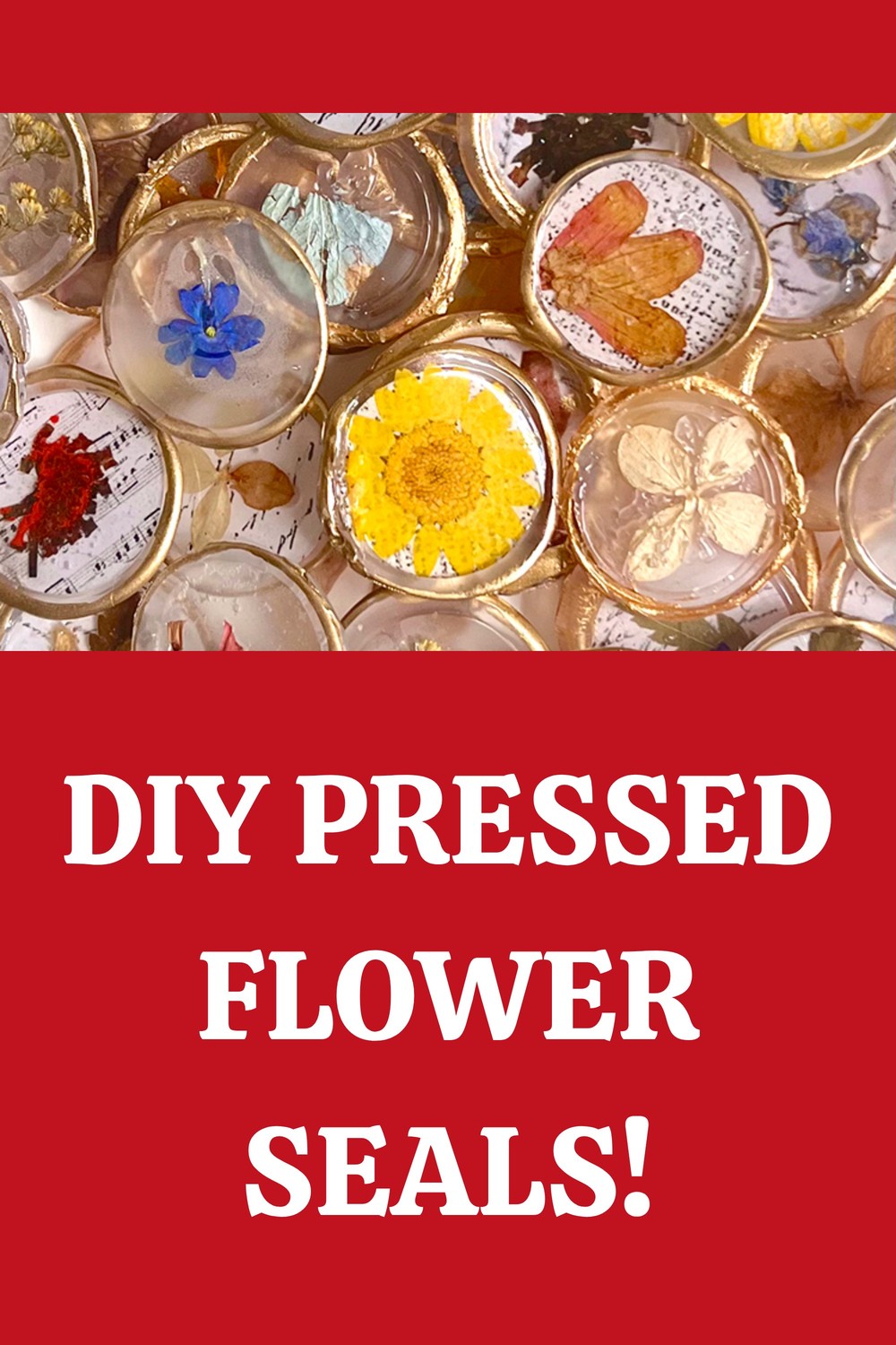 DIY Pressed Flower Seals with glue gun