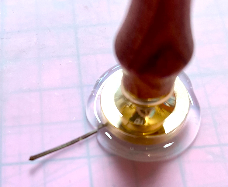 Stem sticking out of wax seal