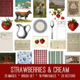 Strawberries & Cream Graphics