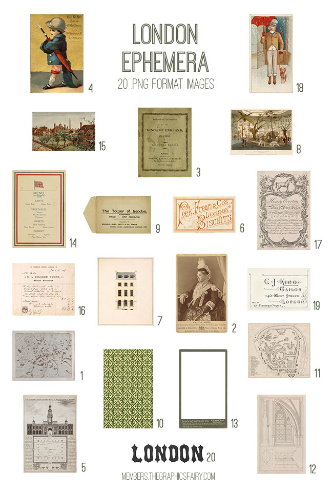 London Ephemera Image List