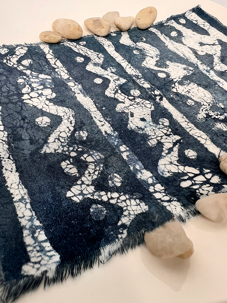 Hand drawn Batik Art fabric example