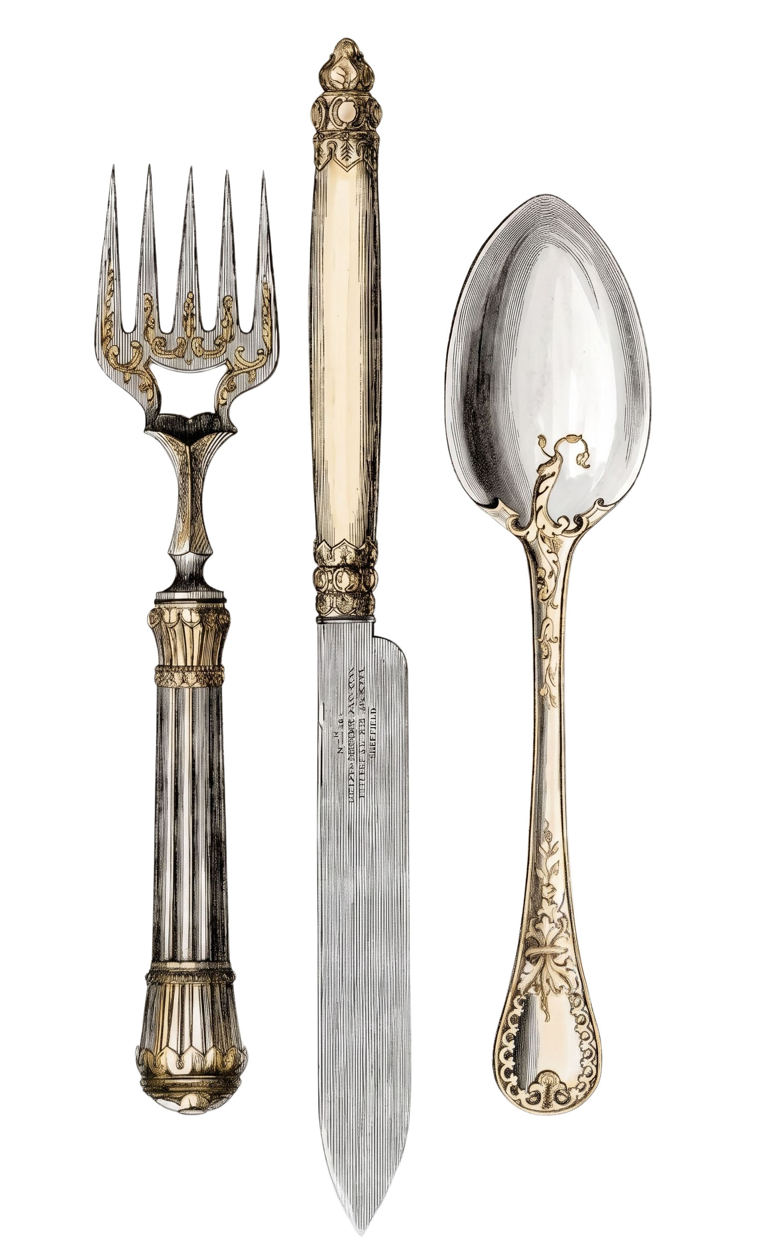 Knife fork spoon set