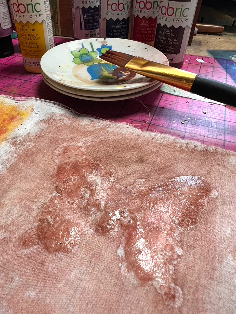 Paint over clear stencil