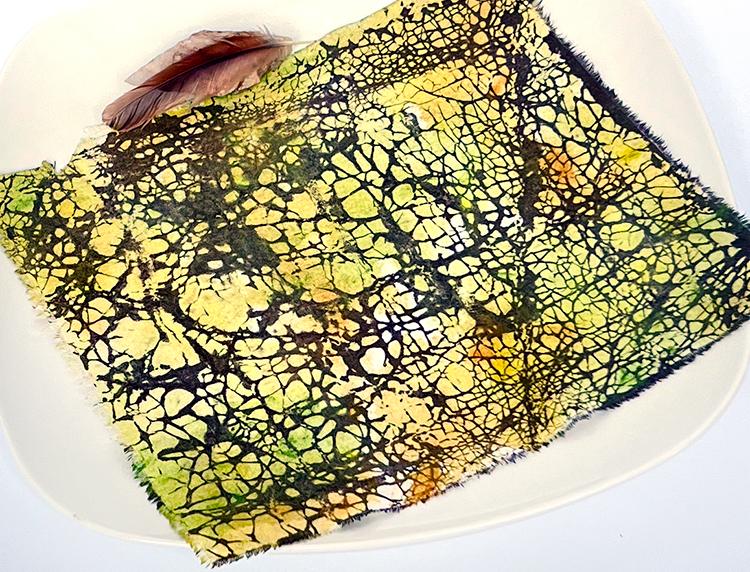 Stained crackle sample