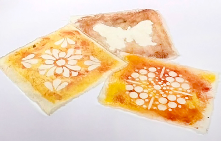 Batik art fabric test samples