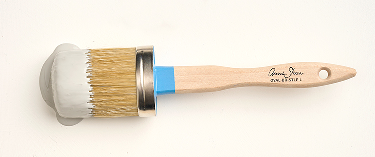 brush with chalk paint dip