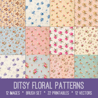 Ditsy Floral Patterns Graphics
