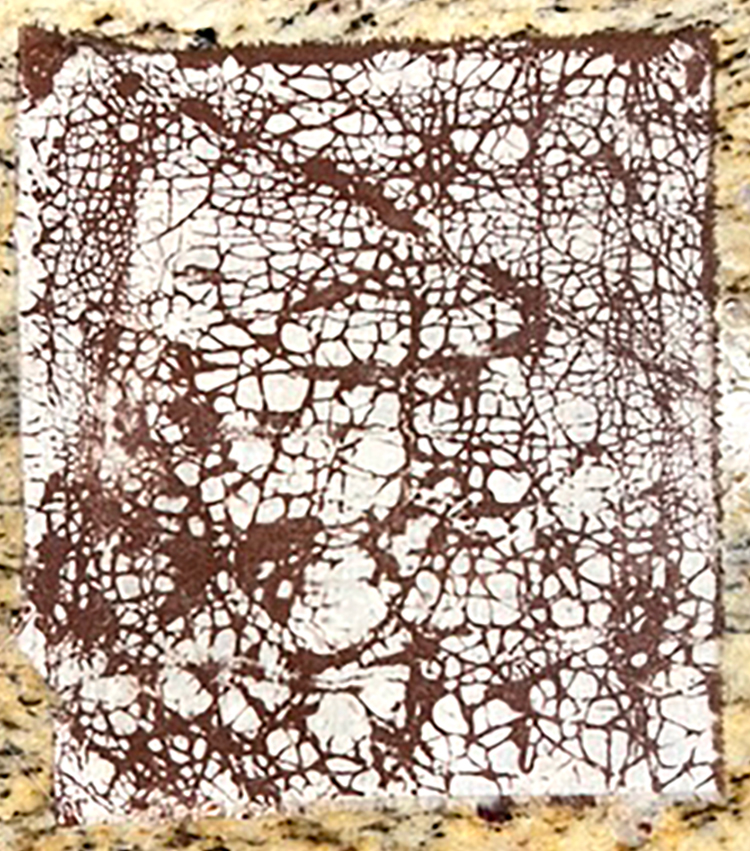 Completed batik art crackle cloth